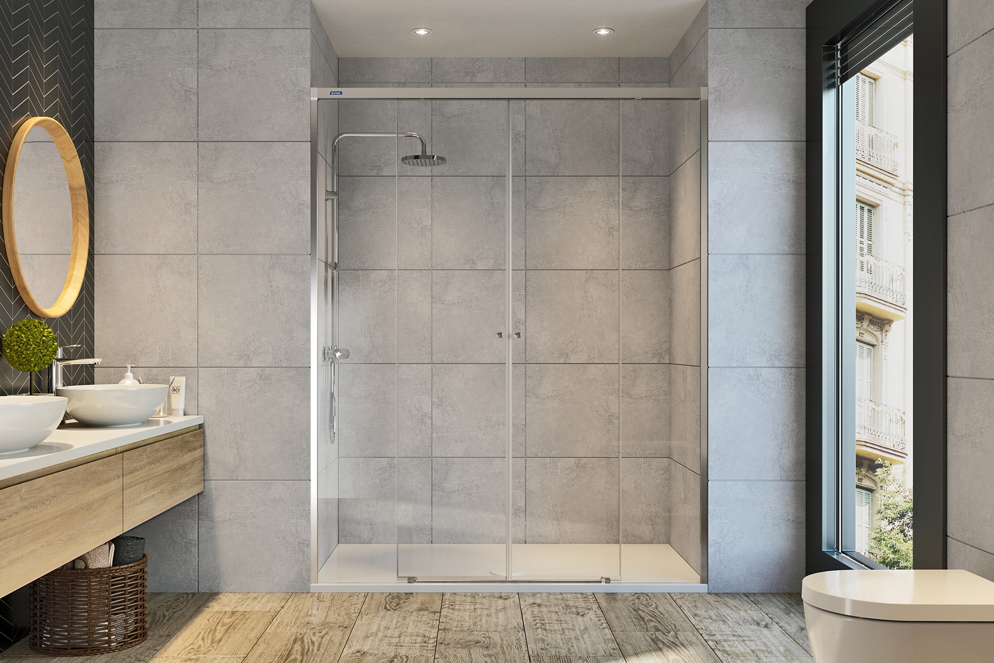 Mamparas de ducha frontales