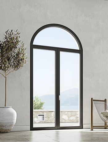 Puerta redonda con fijo